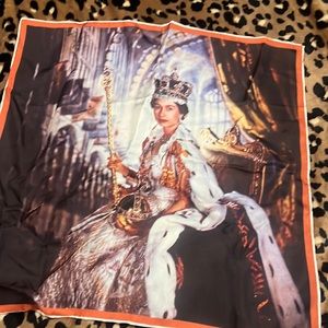 Queen Elizabeth silk scarf perfect new condition.